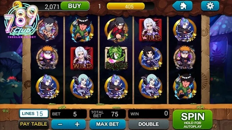 Các vòng bonus game độc đáo trong naruto slot tại 789club